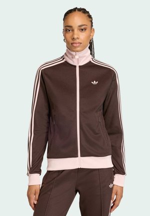 adidas Originals CLASSIC TT - Mikina so zipsom - aurora coffee sandy/pink