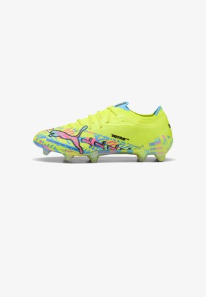 Puma, ULTRA NITRO 7 ULTIMATE ADVANCED LEVEL FG - Scarpe da calcio per terreni duri - white-blue glimmer-pink glimmer-yellow alert