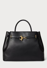 LEATHER LARGE BLAIKE SATCHEL - Veľká kabelka - black