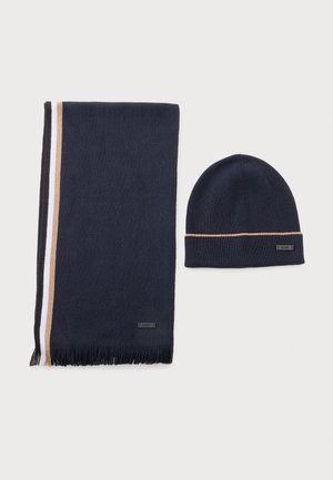 BOSS, SET - Плетена шапка - dark blue