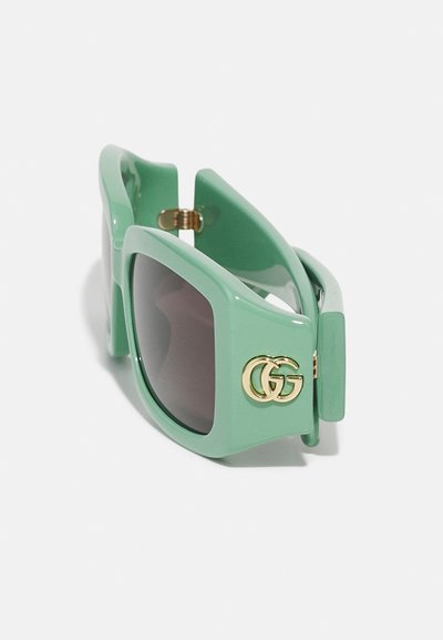 Gucci RECTANGULAR/SQUARED UNISEX - Occhiali da sole - green/grey