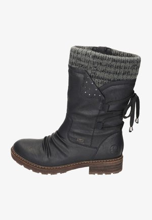 Winter boots - schwarz schwarz anthrazit