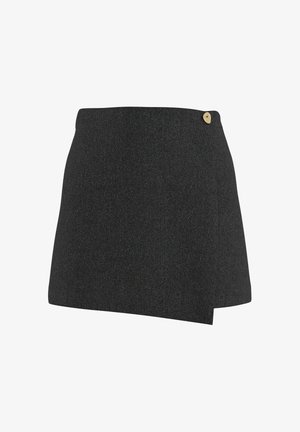 HYPEDROP, WRAP SKIRT HDTINE MW SHORT - Φούστα παρεό - black melange