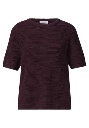 Street One Studio, KURZARM PULLOVER MIT LOCHMUSTER - Camiseta básica - very berry