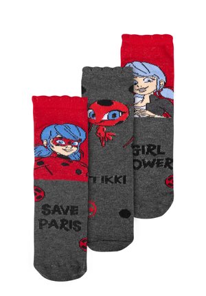 3ER PACK LADYBUG - Socks - rot grau