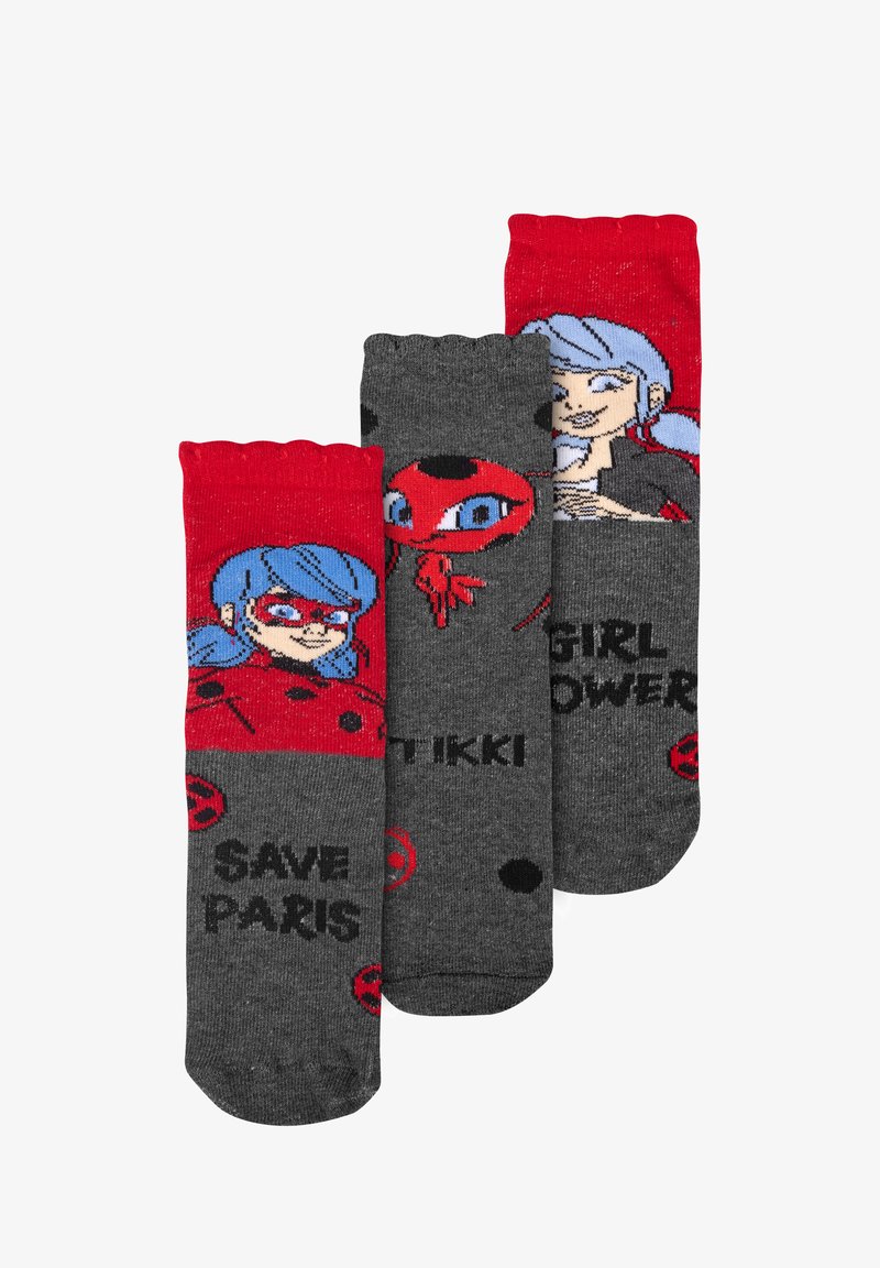 Miraculous 3ER PACK LADYBUG - Calze - rot grau