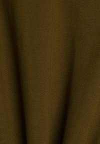 Tela de punto verde oliva con una textura suave y un patrón uniforme. El enfoque está en su color y caída suave.