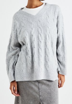 Neule - mottled light grey
