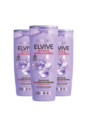 ELVIVE SHAMPOO CON ACIDO IALURONICO HYDRA HYALURONIC 72H IDRATAZIONE PROFONDA 300 ML - 3 PACK - Shampoo
