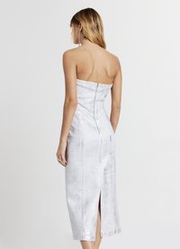 Calliope TUBINO SPALMATO - Vestito di jeans - argento