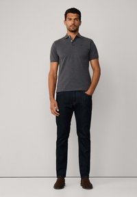 Hackett London SLIM FIT LOGO - Polokošeľa - dark grey marl