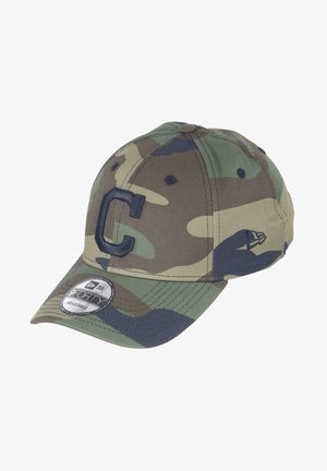 New Era CLEVELAND INDIANS MLB ESSENTIAL CAMO 9FORTY ADJUSTABLE SNAPBACK  - Cap - oliv