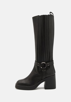 PAISLEY 6 - Platform boots - black/rich tan