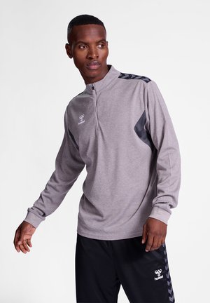 Hummel AUTHENTIC HALF-ZIP  - Langarmshirt - grey melange