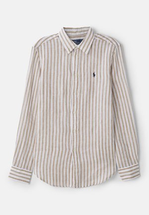 Polo Ralph Lauren CLASSIC FIT STRIPED LINEN SHIRT - Skjortebluser - cafe/white