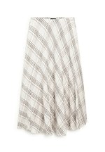 Massimo Dutti FLOWING CHECK - Maxi skirt