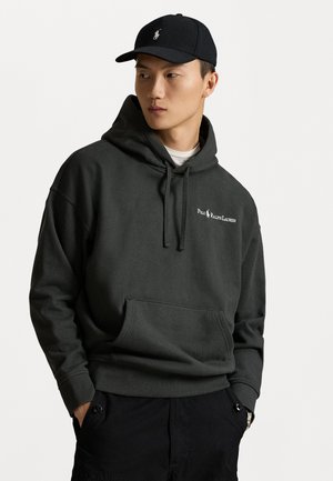 RELAXED FIT LOGO FLEECE HOODIE - Mikina s kapucňou - deep grey