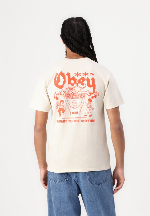 SUBMIT TO THE RHYTHM - Print T-shirt - cream