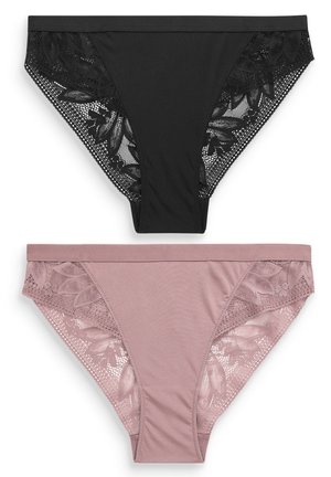 Next 2 PACK HIGH LEG - Briefs - black/mauve purple