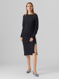 Vero Moda VMLEFILE BOATNECK CALF DRESS - Sarafanas - black