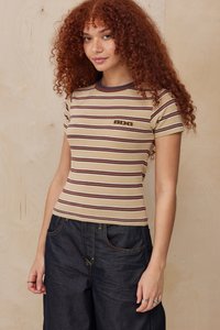 BDG Urban Outfitters STRIPE BABY - Μπλουζάκι με στάμπα - beige