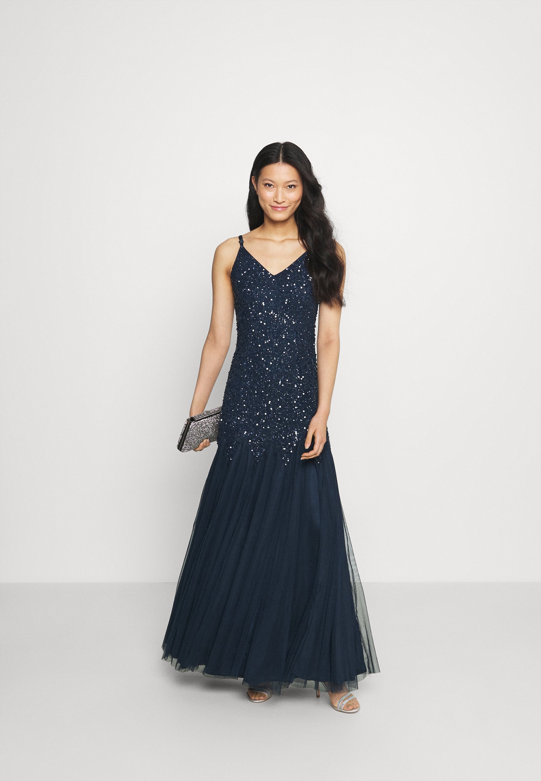 maya petite fishtail maxi dress