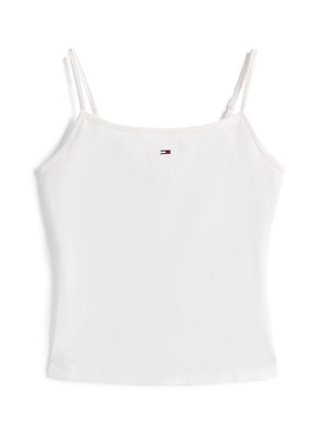 Tommy Jeans, FLAG EMBROIDERY SLIM SPAGHETTI STRAP TOP - Top - ecru
