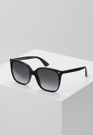 Gucci GG CAT-EYE ROUND ACETATE SUNGLASSES - Aurinkolasit - black/grey