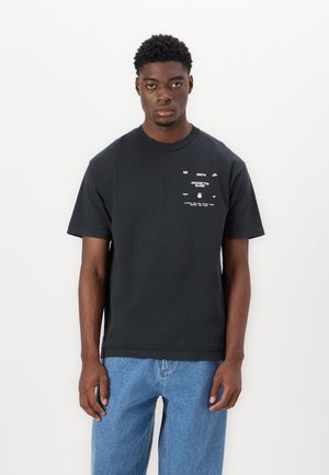AROUND THE GLOBE UNISEX - Print T-shirt - pigment true vintage black
