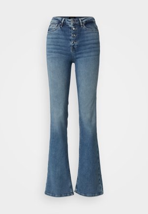 ONLY, ONLPOSH SLIM FLARED BOX TAI - Jeans Bootcut - light medium blue denim