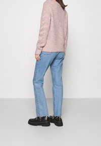 Pieces Stickad tröja - pink