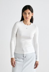 Tommy Jeans SLIM ESSENTIAL 2 PACK  - Ilgarankovis viršutinės dalies drabužis - white/dark night navy