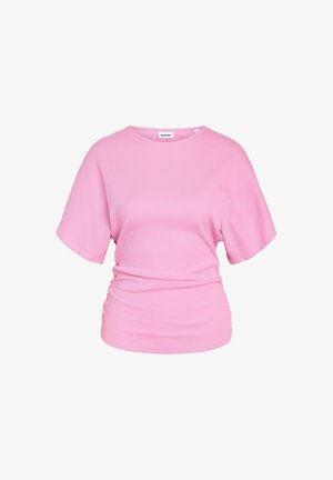 Noisy May, NMABBI S/S O-NECK RUCHING TEE JRS - Basic T-shirt - begonia pink