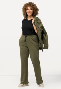 Ulla Popken JOGGING ELASTIKBUND - Teplákové kalhoty - khaki