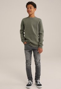 WE Fashion STRUCTUUR - Pulover - green