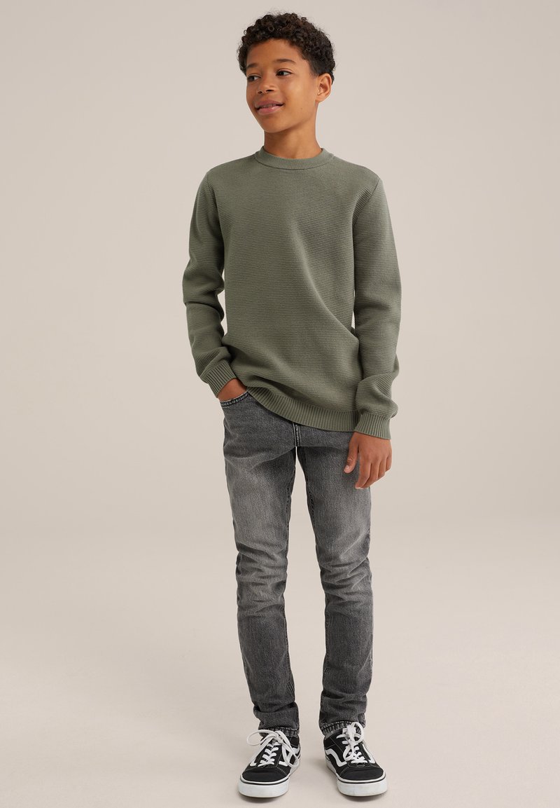 WE Fashion STRUCTUUR - Pulover - green