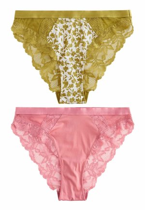 Next 2 PACK   - Trosor - green floral print rose pink