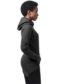 Urban Classics LADIES ATHLETIC INTERLOCK ZIP HOODY - Cipzáras pulóver - charcoal