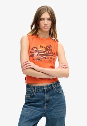 Superdry & Co VINTAGE LOGO GRAPHIC  - Top - soda pop orange marl