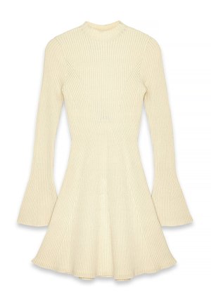 NECK FLOWY - Jumper dress - beige