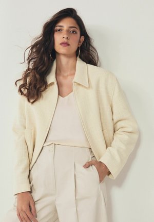 Next BOUCLE RELAXED - Chaqueta de entretiempo - ecru