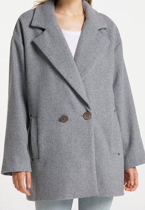 Manteau classique - mottled light grey