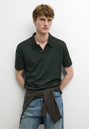 Massimo Dutti, 100% COTTON SHORT SLEEVE POLO SHIRT - Polo - khaki