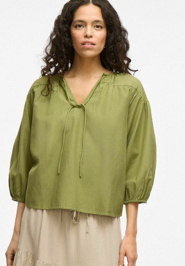 MIT 3/4 ARMELN V-AUSSCHNITT - Bluse - sage