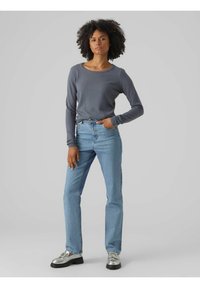 Vero Moda VMCARE STRUCTURE O-NECK GA NOOS - Džemperis - stormy weather