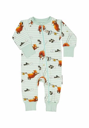 MAMMA MU TWO-WAY ZIP - Sleep suit - mint stripe