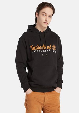 EMBROIDERED LOGO LOOPBA - Felpa con cappuccio - black