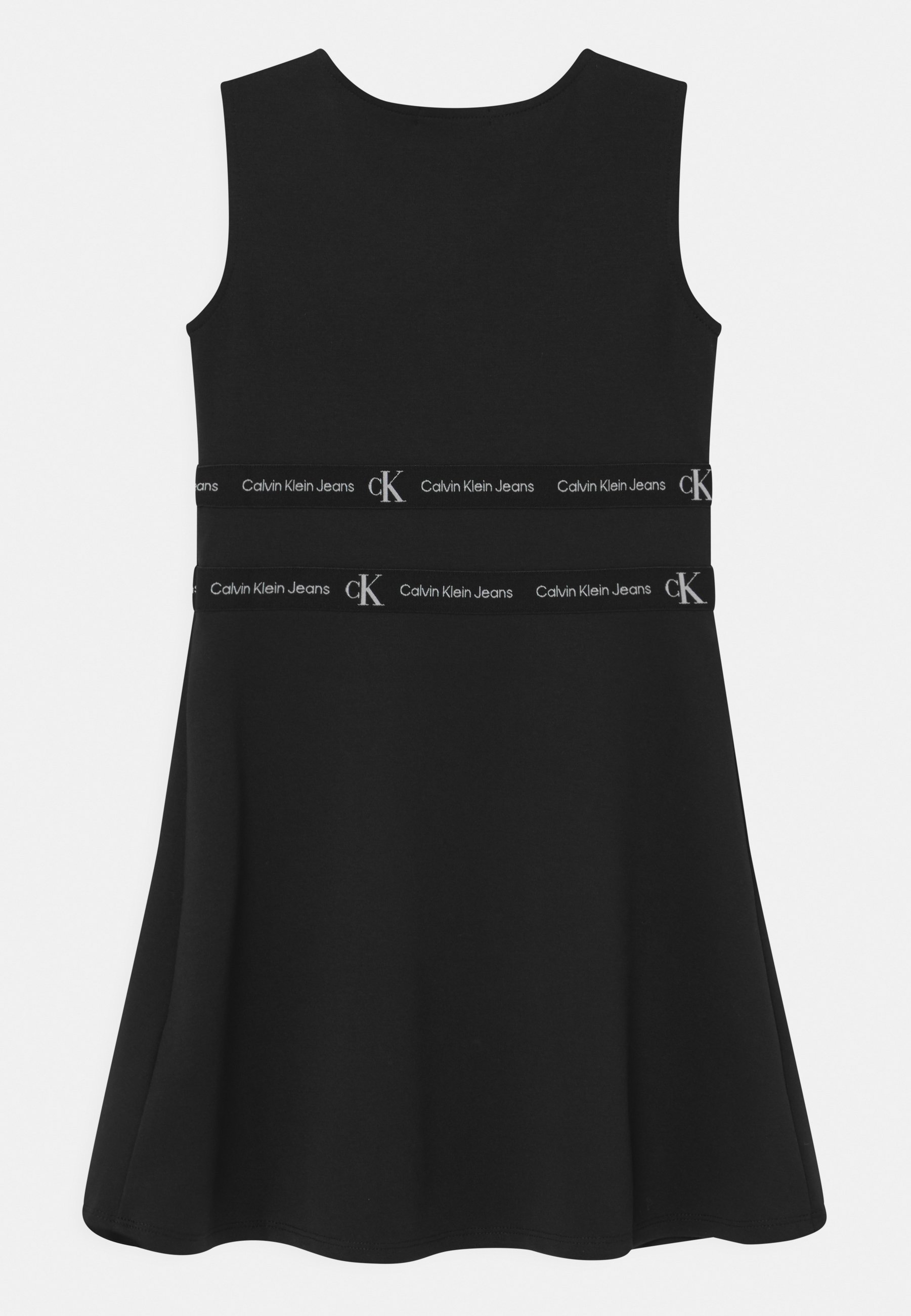 Calvin Klein Jeans LOGO TAPE SLEEVELESS DRESS - Vestito di maglina -  black/nero - Zalando.it