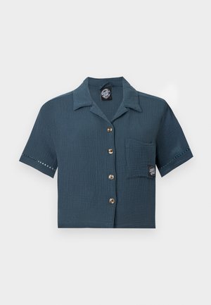 Santa Cruz, DUNE CROP SHIRT - Πουκαμίσα με κουμπιά - deep sea