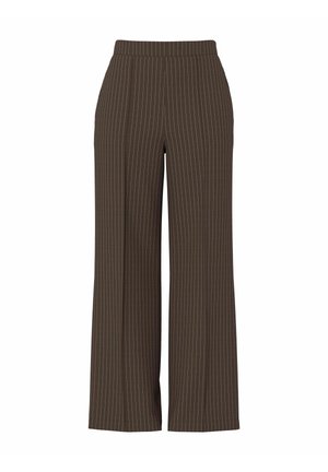 Pieces, PCBOZZY STRIPED WIDE-LEG TROUSERS - Pantalon classique - hot fudge
